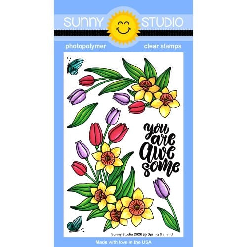Spring Garland Stamps